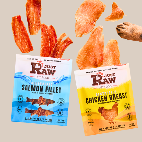 Dehydrated Salmon Fillet and Dehydrated Chicken Breast