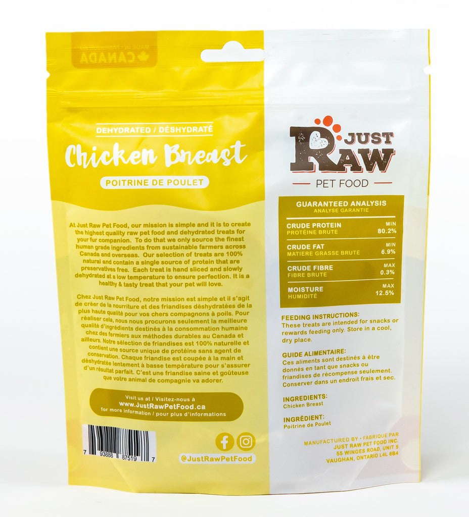 Chicken Strips All Natural Dehydrated Dog Treats Just Raw Pet Food